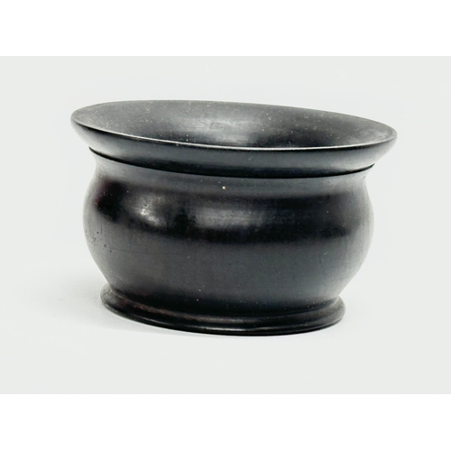 163 - A collection of 19th Century ebony treen ware. 12cm