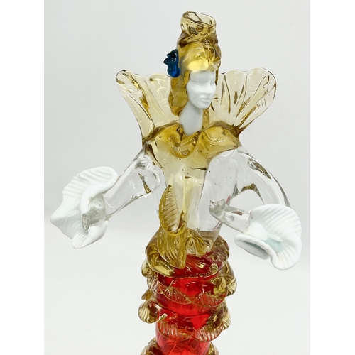 169 - A large signed Venetian Murano glass dancer designed by G. Toffolo. 43cm