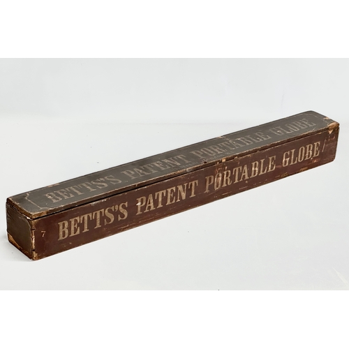 20 - Betts’s Patent Portable Globe. An Early 20th Century Betts’s Collapsible Terrestrial Globe with orig... 