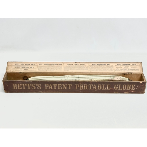 20 - Betts’s Patent Portable Globe. An Early 20th Century Betts’s Collapsible Terrestrial Globe with orig... 