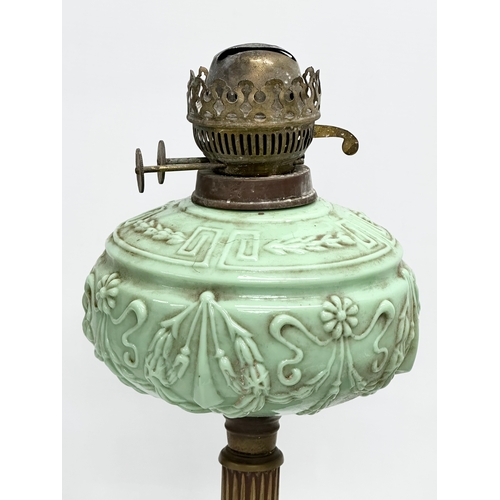 183 - Late 19th Century Victorian oil lamps. 43cm