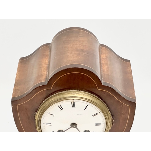 171 - An Early 20th Century inlaid mahogany balloon mantle clock. Probably by Edward & Sons, Glasgow. Edwa... 