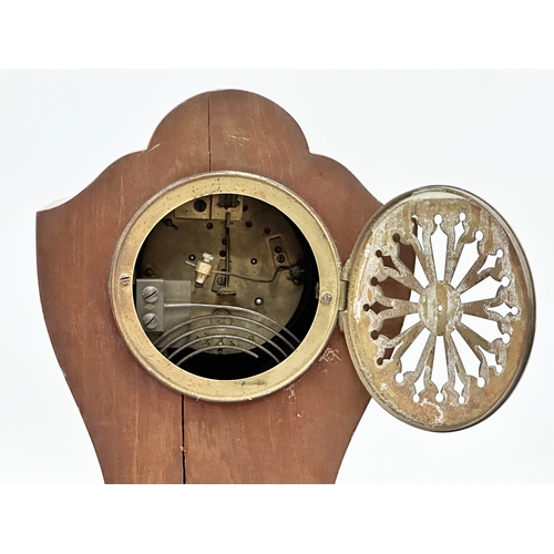 171 - An Early 20th Century inlaid mahogany balloon mantle clock. Probably by Edward & Sons, Glasgow. Edwa... 