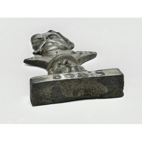 187 - A late 19th/Early 20th Century spelter ornament of Lord Kitchener. 20.5cm