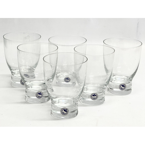 188 - A set of 6 Danish whiskey glasses by Kastrup Holmegaard, with original box. 8x11cm