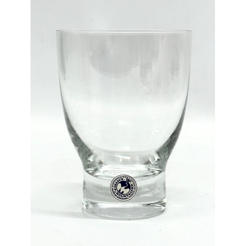 188 - A set of 6 Danish whiskey glasses by Kastrup Holmegaard, with original box. 8x11cm