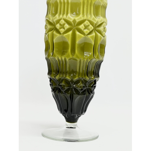 192 - A large Italian Empoli glass vase. 37cm