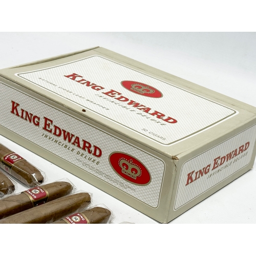 200 - King Edward Invincible Deluxe cigars with box.