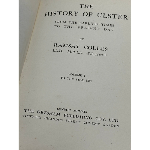 201 - 4 volumes of the History of Ulster From The Earliest Times to the Present Day by Ramsay Colles. 1920... 