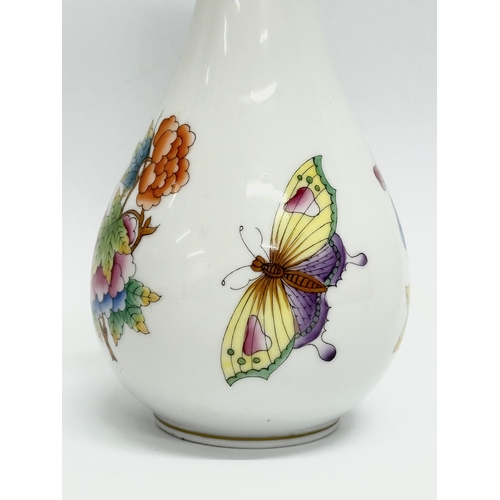 223 - A Herend ‘Queen Victoria’ hand painted vase. 16cm