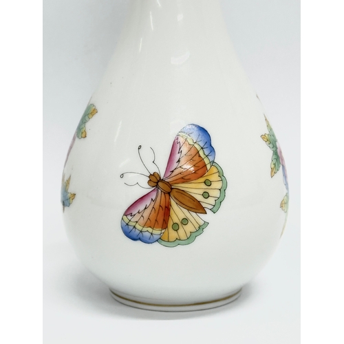 223 - A Herend ‘Queen Victoria’ hand painted vase. 16cm