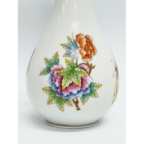 223 - A Herend ‘Queen Victoria’ hand painted vase. 16cm