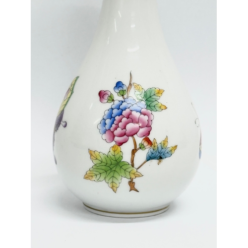 223 - A Herend ‘Queen Victoria’ hand painted vase. 16cm