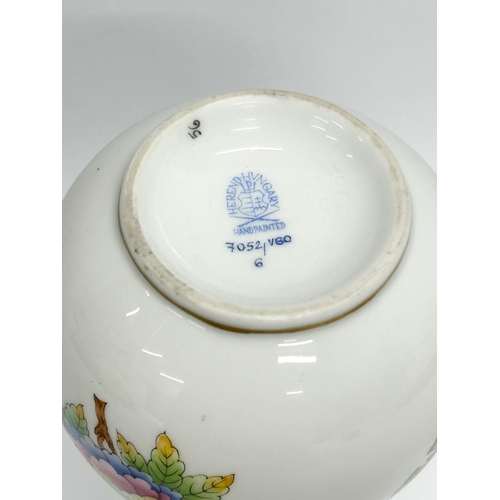 223 - A Herend ‘Queen Victoria’ hand painted vase. 16cm