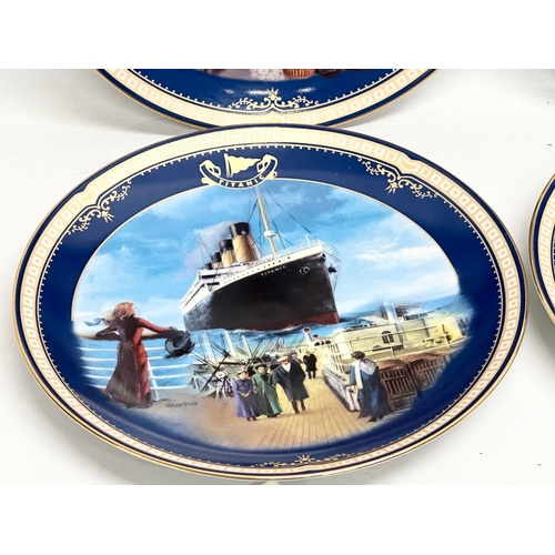 452 - A collection of Limited Edition Titanic plates. An R.M.S Titanic Her Legacy Lives On cake plate by J... 