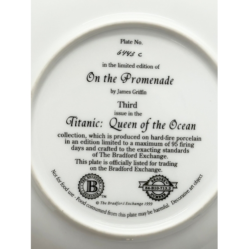 452 - A collection of Limited Edition Titanic plates. An R.M.S Titanic Her Legacy Lives On cake plate by J... 