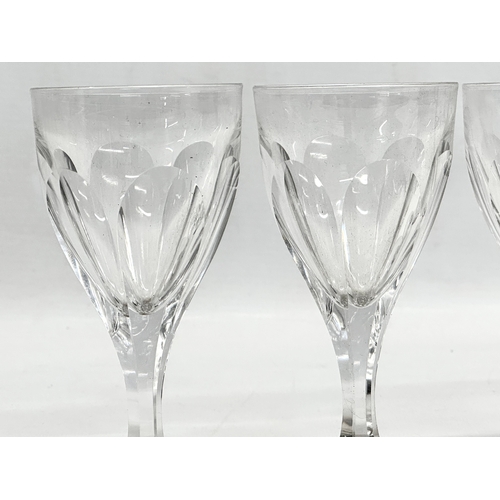 244 - A set of 4 Late 19th Century slice cut port glasses. Circa 1890-1900. 12cm