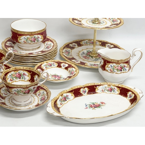 246 - A 28 piece Royal Albert ‘Lady Hamilton’ tea service.