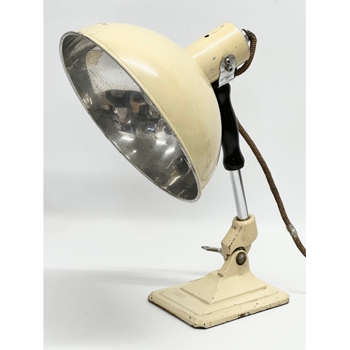 256 - A 1940’s Pifco industrial lamp. Converted from a heat lamp. Working. 26x46cm