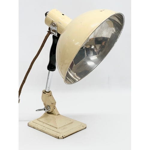 256 - A 1940’s Pifco industrial lamp. Converted from a heat lamp. Working. 26x46cm