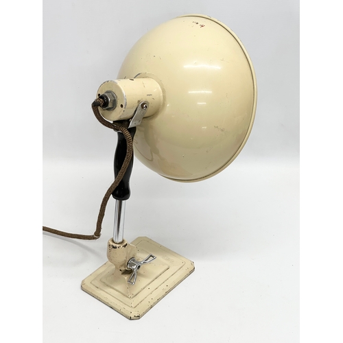 256 - A 1940’s Pifco industrial lamp. Converted from a heat lamp. Working. 26x46cm