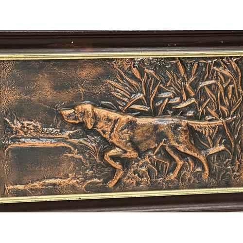 264 - Eddie O’Neill. A vintage framed copper wall plaque by Eddie O’Neill. Celtic Art. 44.5x28cm