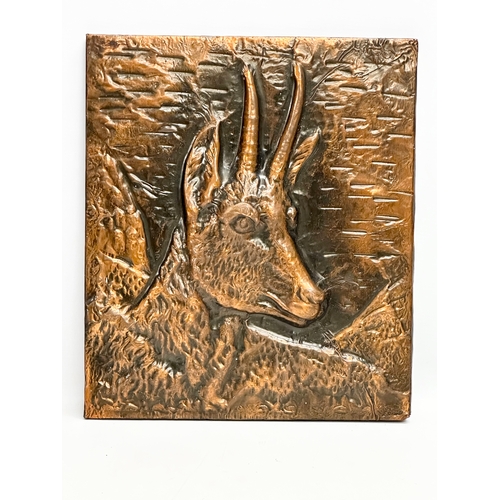 265 - Eddie O’Neill. A vintage copper wall plaque by Eddie O’Neill. 30x35cm