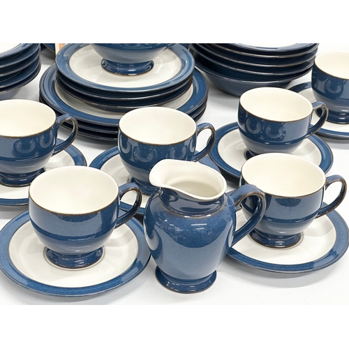 459 - A 35 piece Denby ‘Imperial Blue’ dinner and coffee service. 3 dinner plates. 5 bowls 18x5cm. 3 salad... 