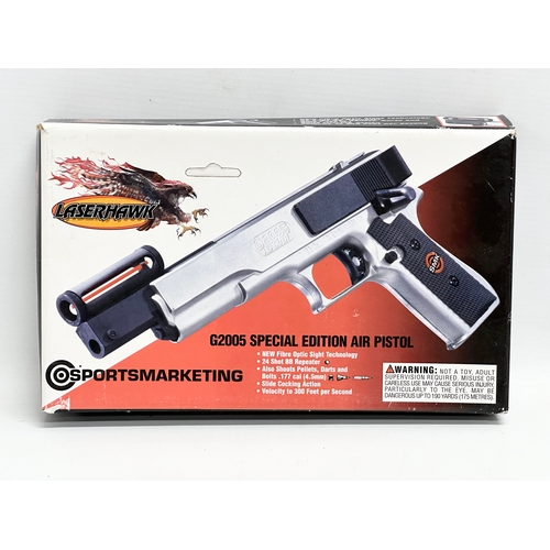 404 - A Laserhawk Sportsmarketing G2005 Special Edition Air Pistol with box.