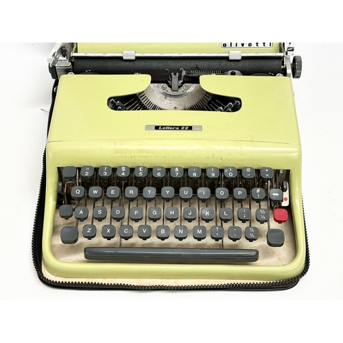 433 - A 1956 Olivetti Lettera 22 typewriter with case.