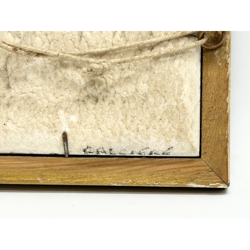 288 - An Early 20th Century marble miniature in gilt frame. 10.5x9.5cm