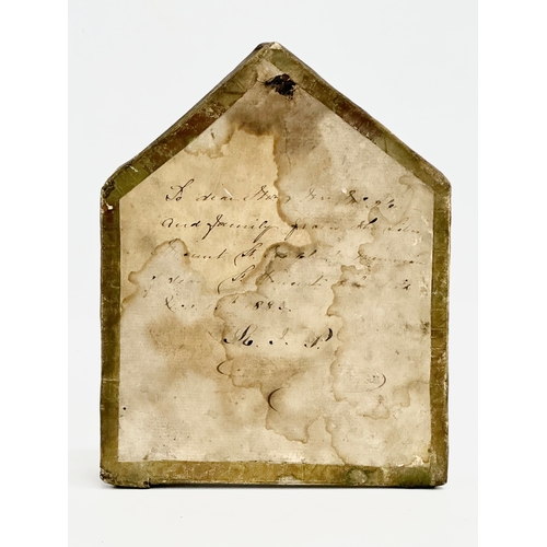 155 - A 19th Century cased shrine for Saint Alphonsus Liguori (1696-1787) dated 1880’s. 14x18cm