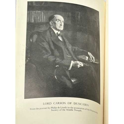 333 - The Life of Sir Edward Carson, Lord Carson of Duncairn. Published 1953. William Heinemann LTD.