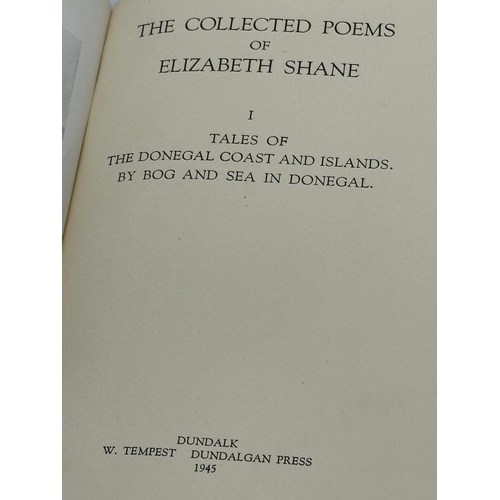 335 - Collected Poems of Elizabeth Shane. Volume 1 and 2. Tales of The Donegal Coast and Islands. By Bog a... 