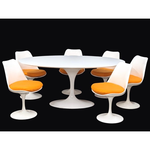 802 - A Mid Century Tulip dining table and 6 chairs designed by Rudi Bonzanini. Table measures 170x110x74c... 