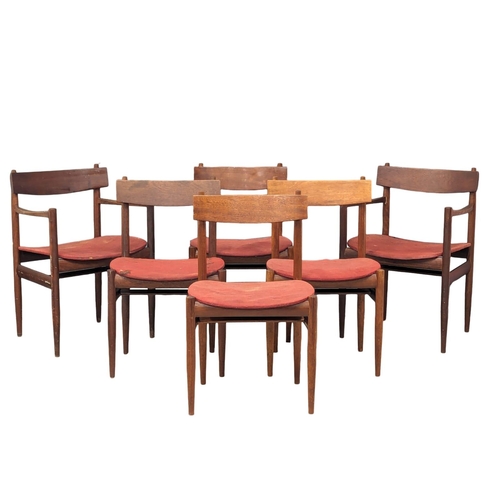 807 - A Mid Century teak extending dining table and 6 chairs by Wrighton. Circa 1950s/1960s. Extended 198.... 