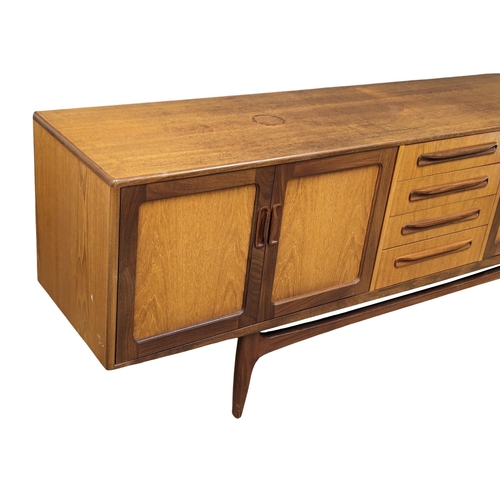 810 - A G-Plan 'Fresco' Mid Century teak sideboard designed by Victor Wilkins. 212.5x45.5x79.5cm