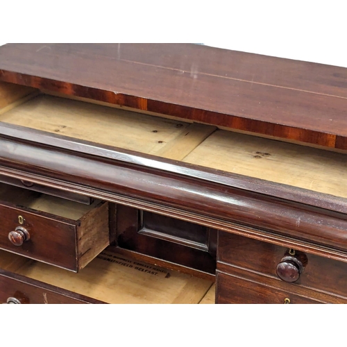 860 - A large Victorian mahogany Scotch chest of drawers. 122x53.5x136.5cm