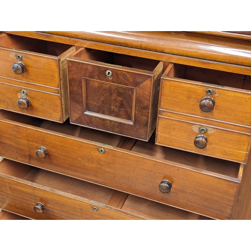 881 - A large Victorian mahogany Scotch chest of drawers. 125.5x54x139.5cm