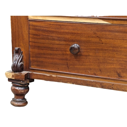 881 - A large Victorian mahogany Scotch chest of drawers. 125.5x54x139.5cm