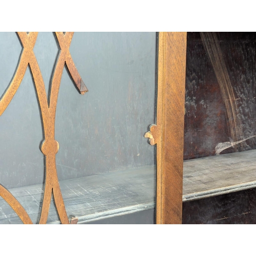 887 - An Early 20th Century on mahogany Chippendale style bureau bookcase on Cabriole legs and Ball & Claw... 