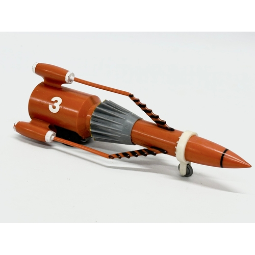 430 - 3 vintage Thunderbirds toy ships. 21cm