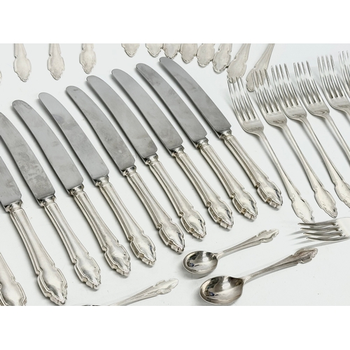 591 - A collection of silver plated cutlery.