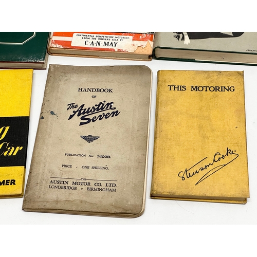 592 - A collection of vintage books on cars/racing cars.