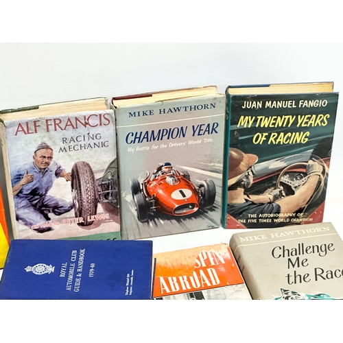 592 - A collection of vintage books on cars/racing cars.