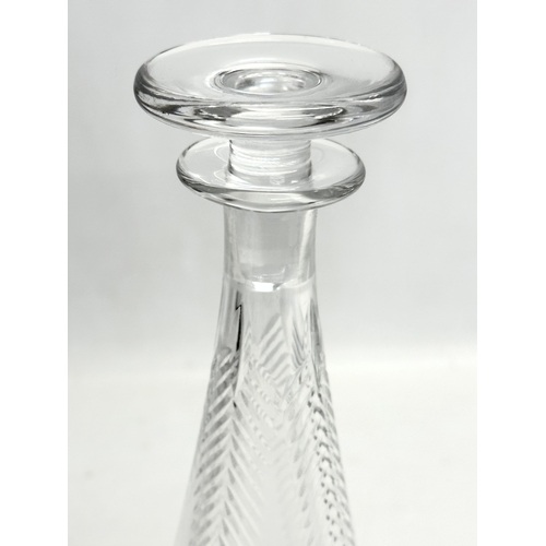 316 - A ‘Wheat Ears & Waves’ crystal decanter designed by Irene Stevens for Webb Corbett. 30cm