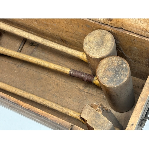 297 - An Early 20th Century Jaques of London croquet set in original box.