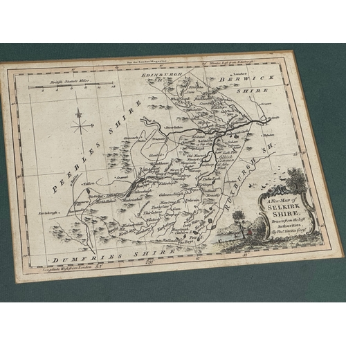 341 - An 18th/19th Century engraved map of Selkirkshire from the original Thomas Kitchen for the London Ma... 