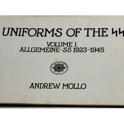 342 - 4 WWII German Army SS books on uniforms.