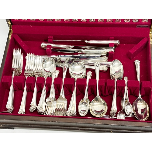 572 - A large canteen of silver plated and stainless cutlery. 47x32x9.5cm